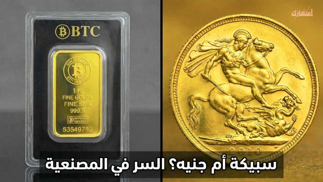 الفرق بين سبيكة الذهب والجنيه الذهب فى الادخار